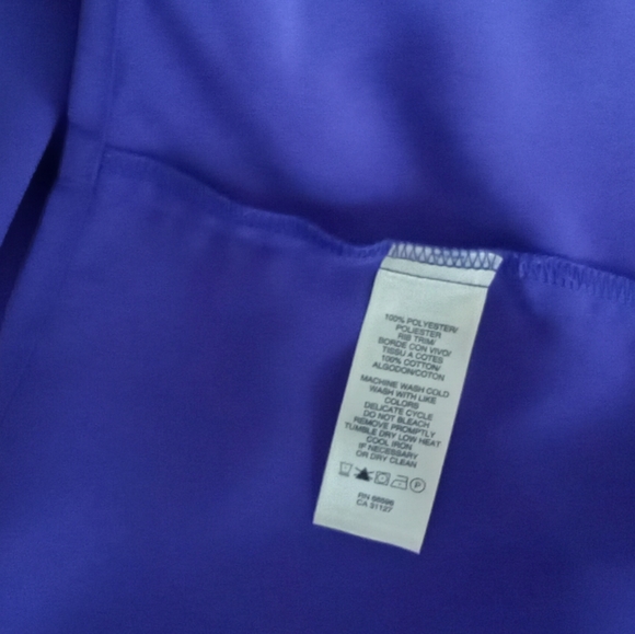 DKNY Purple Ruched Sleeveless Top L - Picture 5 of 5